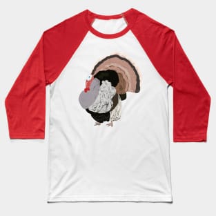 Turkey Illustration Baseball T-Shirt